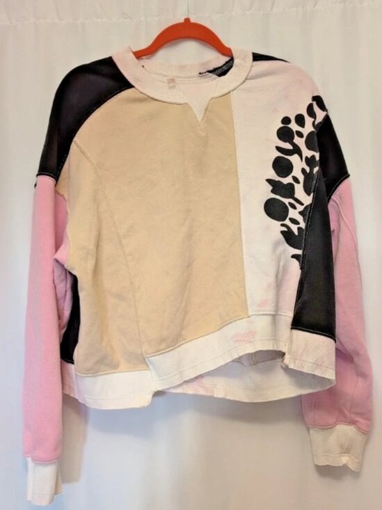 FP Movement by Free People Tops - FP Movement Intercept Logo Sweatshirt Size L Colorblock Cropped Pullover
